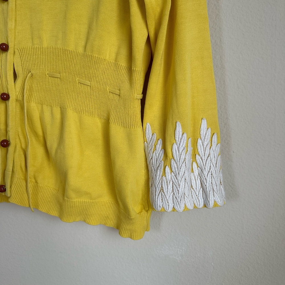 Anthropologie Moth Twee Cotton Lace Knit Cardigan - Picture 8 of 12